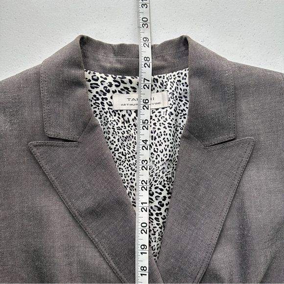 Tahari Gray 3 Button Blazer Size 14 Career Professional Collared Jacket - Picture 5 of 16